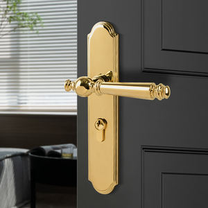 ドアハンドルロックシンプル真鍮ドアロック純銅ヨーロッパ寝室ゴールデンドアロック - Product Image 3