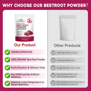 SOLOTREE doğal enerji desteği organik pancar kök tozu olmayan gdo Vegan pancar özü tozu takviyesi sağlık korumak için - Product Image 6