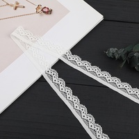Dentelle élastique en nylon et soie de 2,5 cm, garniture en dentelle tricotée, accessoires de lingerie, tissu pour ourlet de jupe, vêtements faits main DIY, textile de maison