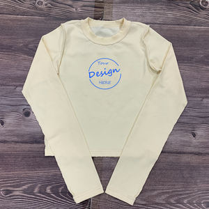 Trendy Casual Vintage Tshirt High Quality Polyester/Cotton 180 GSM Plain Dyed Street Spring Silk Screen Printing Bulk <b>Crop</b> <b>Tops</b> - Product Image 6