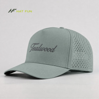 Casquette de golf en nylon personnalisée avec logo brodé 3D, perforations laser, respirante, pour activités sportives en extérieur, pour adultes