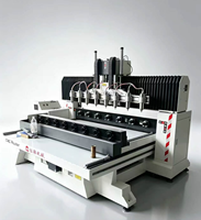 Machine de fraisage CNC rotative multi-têtes à 4 axes 3D pour le bois, haute efficacité, 4/6/8 têtes, fabriquée en Chine, routeur CNC 8 têtes pour le travail du bois
