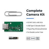 Kamera Endoskopi Medis 0.3MP 640x480 DOF 3-30mm USB 2.0 dengan Papan Dekoder OEM/ODM