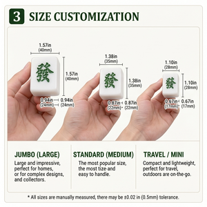 Fichas de Mahjong Personalizadas al por Mayor, OEM Disponible, Patas de Acrílico y Acero Inoxidable, Estándar de Casino, Cualquier Color y Logotipo, Envío Rápido desde China - Product Image 4