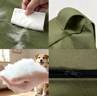 Großhandel Orthopädisches Polyester-Rechteck-Hundebett Abnehmbarer Bezug Rutschfester Boden Luxus-Haustierbett für Große Hunde und Katzen