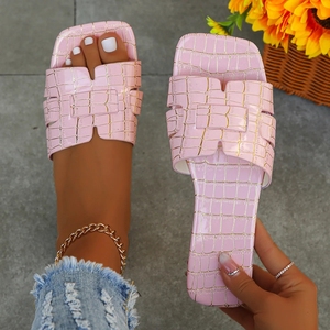 Ciabatte in pietra alla moda con motivo in pietra da 2024 da donna con Design estivo sandali piatti Casual in tinta unita <span class=keywords><strong>scarpe</strong></span> da <span class=keywords><strong>spiaggia</strong></span> taglie forti - Product Image 6