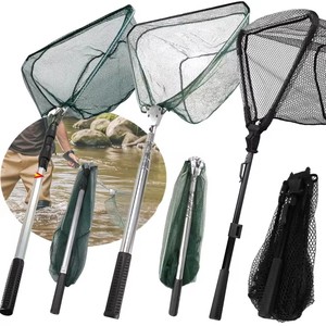 <span class=keywords><strong>Épuisette</strong></span> de pêche pliable en triangle, manche <span class=keywords><strong>télescopique</strong></span> extensible, <span class=keywords><strong>épuisette</strong></span> à main pour la pêche à la carpe, à la <span class=keywords><strong>truite</strong></span>, capture et relâchement - Product Image 2