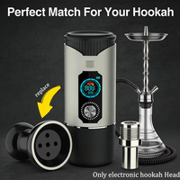 Chicha Électrique de Luxe Personnalisée OEM avec Batterie et Tête de Chicha Faite à la Main, Coffret Cadeau, Ensemble Chicha Électrique