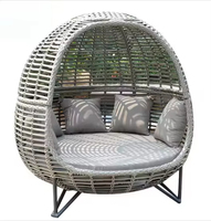 Tumbona de mimbre con marco de aluminio moderno de alta calidad, sofá cama, tumbona de mimbre para piscina, para Hotel, jardín, ocio al aire libre, barata