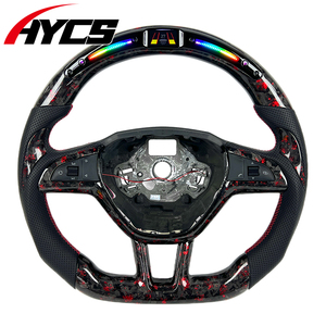 Volant sport personnalisé en fibre de carbone forgée avec LED RPM pour Skoda Octavia RS Scout <span class=keywords><strong>Kodiaq</strong></span> Fabia Superb Scala Rapid - Product Image 1