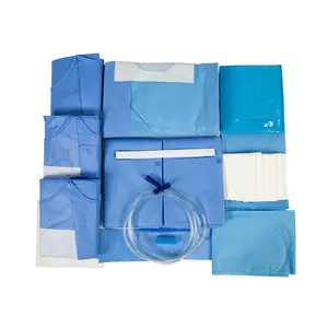 Prix usine jetable personnalisé chirurgical drapé Pack laparotomie procédure Pack laparoscopie ensemble (usine de Thaïlande)