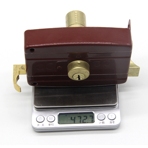 אלומיניום צילינדר פליז תפס שחור אדום צבע שפה מזרח התיכון דלת רים מנעול חיצוני עץ דלת רים בורג דלת מנעול - Product Image 3