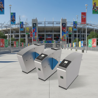 Système de contrôle d'accès ODM/OEM, reconnaissance faciale, lecteurs de cartes RFID/QR/IC, portillon tournant en acier inoxydable, protection IP55
