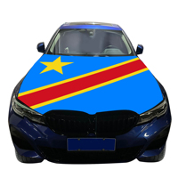 Drapeau de la République démocratique du Congo pour capot de voiture, drapeau pour capot moteur de voiture, vente en gros, personnalisé, résistant à l'usure et durable
