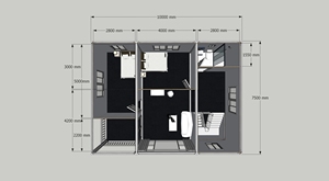 Maison préfabriquée à toit en pente, mini-maison, maison démontable, maisons modulaires, salle de bain, toilettes, garage, kiosque, dortoir - Product Image 5