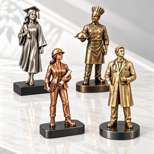 Figurine Métallique Personnalisée en Gros pour Cadeau Commémoratif d'Employé : Diplôme, Chef, Ingénieur, Médecin, Profession - Product Image 1