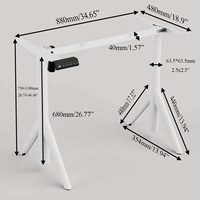 Cadre de bureau ergonomique réglable en hauteur à moteur unique, économique, durable, moderne, en métal, autoportant, pour bureau