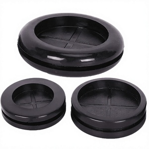 Firewall Cable/Wire Double Side Round Shape Rubber <strong>Blanking</strong> <strong>Grommet</strong> White/Black Compression Mold - Product Image 2