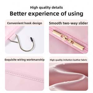 Sac de toilette de voyage imperméable à grande capacité pour femme, sac de rangement cosmétique, organisateur de compartiments, sac à maquillage - Product Image 3