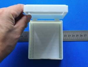 Boîte de rangement pour <span class=keywords><strong>Microscope</strong></span> <span class=keywords><strong>Microscope</strong></span>, boîtier en verre à 25 fentes pour le laboratoire, livraison gratuite - Product Image 4