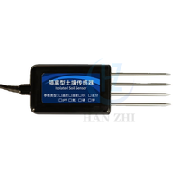 HANZ Nouvelle Version 8 en 1 RS485 Modbus Capteur de sol NPK EC Conductivité Température Humidité PH pour l'agriculture Prise en charge IoT LORA 4G