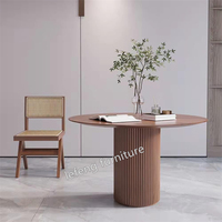 Vente en gros bon marché de haute qualité en bois Cuisine Restaurant Hôtel Table à manger Ensemble Tables basses rondes en marbre