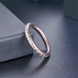 201 Gold 18K Wanfu Stainless Steel <b>Ring</b> Fashion High-end Solid <b>Couple</b> <b>Ring</b> Jewelry Wholesale - Product Image 2