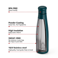 Bouteille d'eau isotherme sous vide en acier inoxydable 304 de 600 ml et 800 ml, forme cola, personnalisable en gros pour marquage d'entreprise