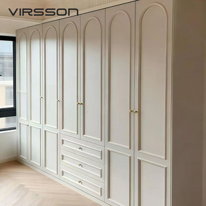 <span class=keywords><strong>Armoire</strong></span> coulissante autoportante en bois massif, design Shaker, style nordique moderne, haute qualité, écologique, pour chambre à coucher et rangement domestique - Product Image 1