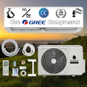 Heat Pump <b>Wall</b> Mount Split Aircon9000-12000 Btu Dual 220v 60hz T1 Compressor Smart App Control for Usa Canada Apartment Aus-09h - Product Image 1