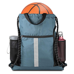 Mochila Deportiva con Cordón, Diseño Nuevo, Logotipo Personalizado, a la Moda, Impermeable, de Poliéster, Informal, para Gimnasio - Product Image 1
