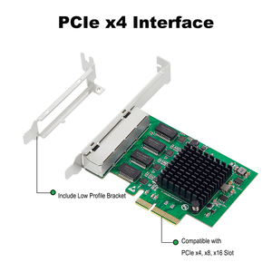 Tarjeta Ethernet Gigabit PCIe X4 Avanzada IOCREST, 4 Puertos RJ45 RTL8111H, Integración de Red Cableada Interna de Alta Velocidad para Computadora M720Q - Product Image 6