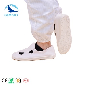 Pu Pvc Anti-Statische Streep <span class=keywords><strong>Esd</strong></span> Canvas Zool Geleidende Stof Antistatische Veiligheidsschoenen Voor Medische Cleanroom - Product Image 4