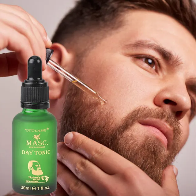 Logo personnalisé croissance barbe huile hommes Enhancerbeard repousse huile pour barbe
