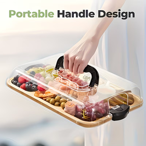 <span class=keywords><strong>Bandejas</strong></span> de Madera Decorativas <span class=keywords><strong>para</strong></span> Habitaciones con Tapa Acrílica Sellada, Bandeja de Madera <span class=keywords><strong>para</strong></span> Cubiertos, Bandeja de Madera Portátil Personalizada <span class=keywords><strong>para</strong></span> Alimentos con Tapa - Product Image 6