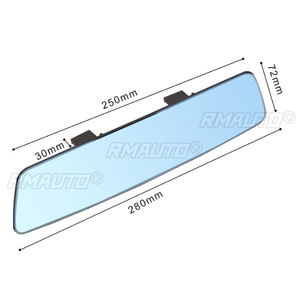 Espejo Retrovisor Interior Universal para Automóvil, Antideslumbrante, Gran Angular, Convexo, sin Marco, Lente Azul - Product Image 5