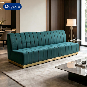 ชุดโซฟากำมะหยี่สไตล์อินดัสเทรียลเรโทร เหมาะสำหรับบาร์ ร้านอาหาร และห้องนั่งเล่น เก้าอี้หนังสำหรับแขกในห้องรับรอง - Product Image 3