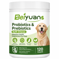 Probiotiques et prébiotiques pour chiens sous forme de friandises molles avec enzymes digestives pour la santé intestinale et l'équilibre de la flore - Complément alimentaire pour la santé des animaux de compagnie