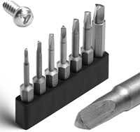 Jeu de 7 embouts de tournevis magnétiques triangulaires en acier allié S2, tige hexagonale de 1/4 pouce, embouts triangulaires de 50 mm pour perceuse électrique