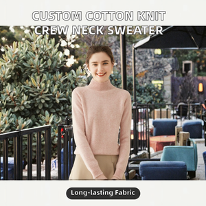 Suéter de Punto Personalizado LA <span class=keywords><strong>BULL</strong></span>, Suéter Casual de Cuello Redondo para Mujer - Product Image 2