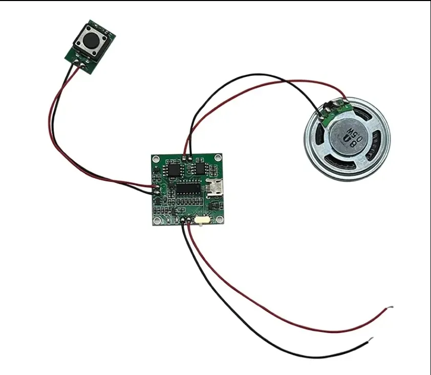 Pulsante/sensore di luce attivato USB scaricabile 8M MP3 WAV Music Voice Player modulo audio con altoparlante per natale