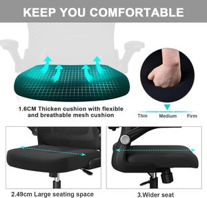 <span class=keywords><strong>Chaise</strong></span> de bureau de direction la plus abordable, moderne, pivotante, avec <span class=keywords><strong>massage</strong></span>, noire, ergonomique, dossier en maille, accoudoirs, <span class=keywords><strong>meilleur</strong></span> fauteuil de bureau - Product Image 2