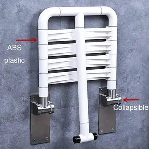 Silla de baño montada en la pared de alta calidad, asiento de ducha plegable de 350 libras para ancianos, venta al por mayor