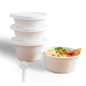 Tazón Desechable <span class=keywords><strong>BIOPACK</strong></span> de 500 ml, 100% Biodegradable y Compostable, Hecho de Fibra de Bagazo de Caña de Azúcar, Resistente al Agua y a la Grasa, Apto para Alimentos - Product Image 6