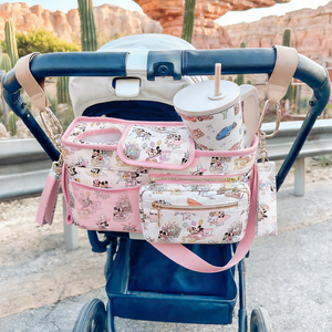 Bolsa de Pañales/Mamá para Cochecito con Bolsillos Aislados para Botellas y Portavasos, Bolsa Desmontable, para Parque de Atracciones Mágicas Personalizadas - Product Image 5