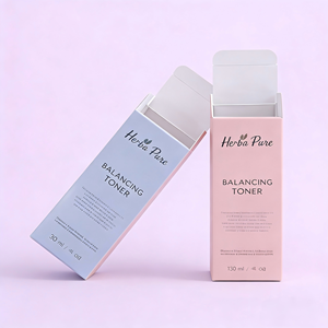 Boîte d'emballage cosmétique personnalisée, carton pliable pour les soins de la peau, boîtes en papier couché, laminage au toucher doux - Product Image 4