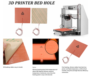 200W 24V High Temperature Resistance Silicone <b>Heating</b> <b>Pad</b> 3d printer heated bed for Ender3/CRX - Product Image 2