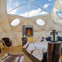 Tente 4 saisons tente de réception d'hôtel de luxe glamming deserto geodesic dom tent