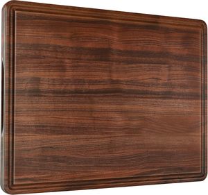 Tabla de cortar grande de nogal negro de lujo con ranura para jugos, flexible para la cocina - Product Image 1