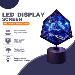 Pantalla LED en Forma de <span class=keywords><strong>Cubo</strong></span>, <span class=keywords><strong>Cubo</strong></span> Mágico, Señalización Electrónica Impermeable, Publicidad Interior, Pantalla LED Creativa de 5 Caras, 1080P - Product Image 2